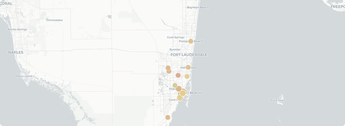 Map of Miami's submarkets — United Developers development scoring